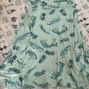 LuLaRoe Azure M Fox Print Skirt
